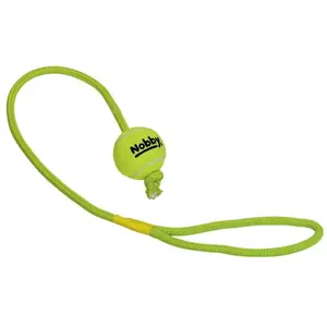 Nobby Tennisball mit Wurfschlaufe (Ballspielzeug Hund), Hundespielzeug günstig