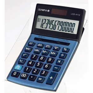 OLYMPIA Tischrechner LCD-4112 stahlblau/schwarz