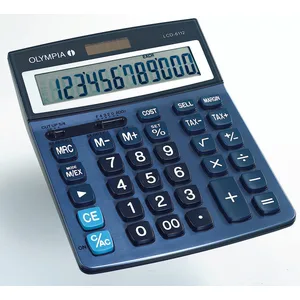 OLYMPIA Tischrechner LCD-6112 stahlblau/schwarz