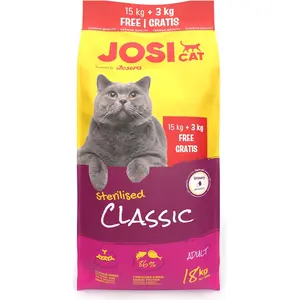 Katzenfutter trocken JosiCat Sterilised Classic 15 + 3kg