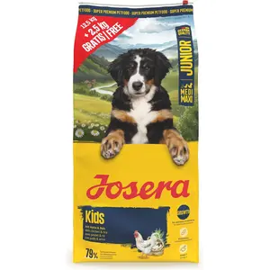 Hundefutter trocken Josera Medi / Maxi Junior Kids 12,5 + 2,5 kg, Huhn...
