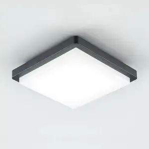 EVN LED-Außendeckenleuchte Tectum, 23x23 cm, anthrazit, 150°