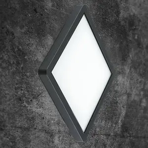 EVN Tectum LED-Außendeckenleuchte eckig mit Glas
