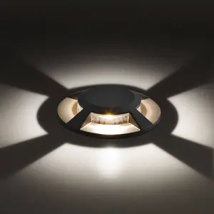 EVN Scopum LED-Bodeneinbauleuchte rund 4fach