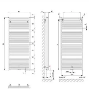 Kermi Duett BH 1492x74x934mm günstig