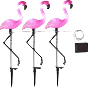 HI Solar LED Gartenleuchten Flamingo 3-tlg.