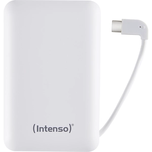 Intenso Powerbank XC10000, mobilie Ladestation mit 10000 mAh und integriertem USB Type C Kabel, Weiß günstig