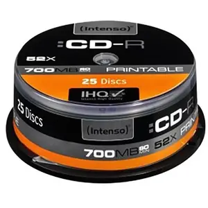 Intenso Bedruckbare Cd-r 700 Mb 25 Einheiten günstig