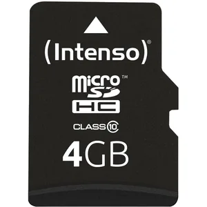 Intenso Speicherkarte microSDHC Card 4GB C10