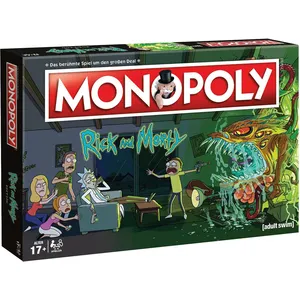 Monopoly Rick and Morty Edition Brettspiel Gesellschaftsspiel Spiel de...