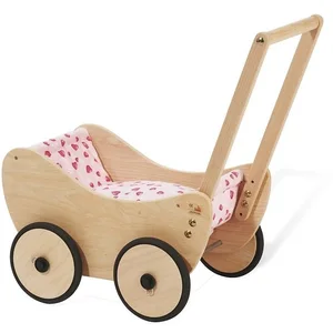 Pinolino® Puppenwagen Trixi - Herzchen, aus Holz mit Bettzeug, Made in...