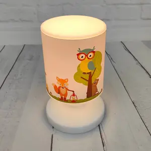 LED-Akku-Tischleuchte Waldtiere, USB, IP44 günstig