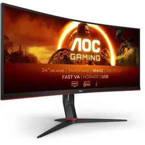 AOC G2 CU34G2XPD/BK, 86,4 cm (34"), 3440 x 1440 Pixel, Wide Quad HD, L...