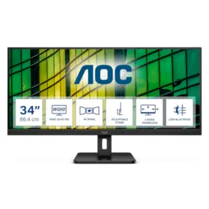 AOC U34E2M WQHD Monitor - 100 Hz, Adaptive Sync, HDMI
