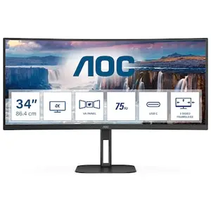 AOC CU34V5C Curved Monitor - WQHD, Höhenverstellung, USB-C