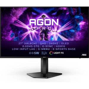 AOC AG276QZD, 67,3 cm (26.5"), 2560 x 1440 Pixel, Quad HD, OLED, 0,03 ...