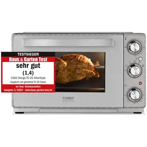 CASO TO 26 SilverStyle - Backofen, 26L, 3 Einschubebenen, 70-230°C günstig