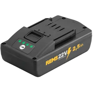 Rems, Werkzeugakku + Ladegerät, Akku 21,6V (22V max) 2,5Ah ( 571571 R22) (21.60 V)