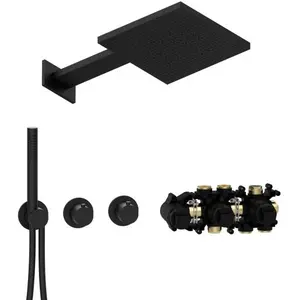Herzbach MODUL7 Thermostat-Set T-TF2 TWIN FLOW Schwarz matt günstig