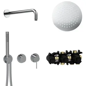 Herzbach MODUL7 Hebelmischer-Set H-RB250 Wandarm Regenbrause Ø250mm Ch... günstig