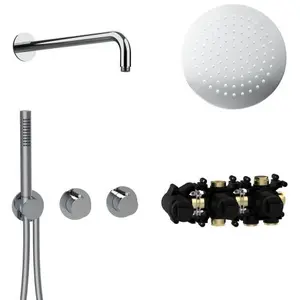 Herzbach MODUL7 Thermostat-Set T-RB250 Wandarm Regenbrause Ø250mm Chro... günstig