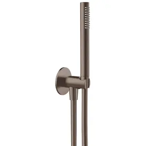 Herzbach LIVING SPA Wannenset ABG Halter 70 rund Stabhandbrause 1250mm Black Steel günstig