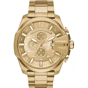 Diesel, Armbanduhr, Mega Chief, Gold, (Analoguhr, Chronograph, 51 mm) günstig