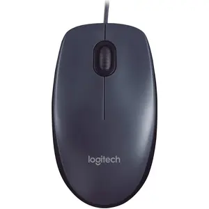 Logitech Mouse M90, Beidhändig, Optisch, USB Typ-A, 1000 DPI, Grau