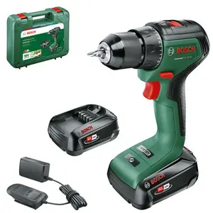 Bosch Akku-Bohrschrauber UniversalDrill 18V-60, 2 x Akku PBA 18V 2.0Ah...