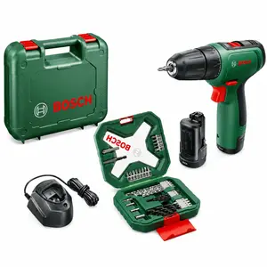 Bosch EasyDrill 1200 12V Akku-Bohrschrauber Set inkl. 34-teiligem Bit-...