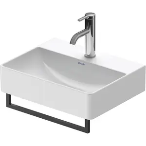Duravit, Handtuchhalter + Handtuchhaken, Handtuchhalter DURASQUARE für Waschtisch 399mm schwarz matt günstig