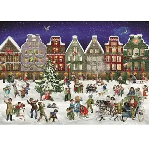 Puzzle-Adventskalender - Winterabend in der Stadt