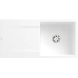 Villeroy & Boch Keramikspüle 33361FRW, Siluet 60 flat Flächenbündige Spüle - inkl. günstig