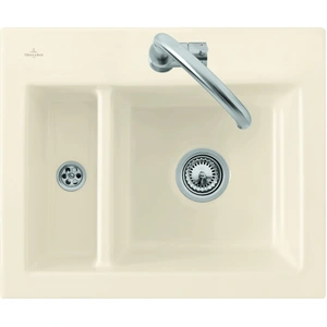 Villeroy & Boch Einbauspüle XM FLAT SUBWAY 585 x 475 mm Handbetätigung ivory günstig