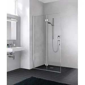 Kermi WALK-IN Liga 1200 x 2000 mm Anschlag rechts silber hochlanz clean günstig
