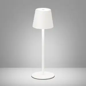 LED-Tischlampe Tropea mit Akku, sandweiß