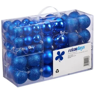 relaxdays Weihnachtsbaumkugel Weihnachtskugeln 100er Set (100 St), bla... günstig