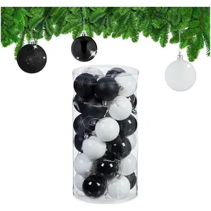 Relaxdays, Christbaumschmuck, 30-tlg. Weihnachtskugeln-Set (30x)