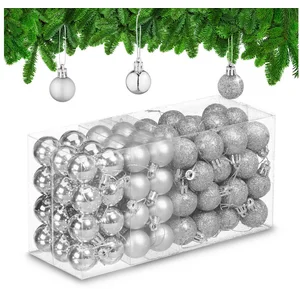 relaxdays Weihnachtsbaumkugel Weihnachtskugeln im 96er Set (96 St), si... günstig