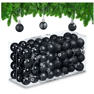 relaxdays Weihnachtsbaumkugel Weihnachtskugeln im 96er Set (96 St), sc...