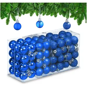 Relaxdays, Christbaumschmuck, 96-tlg. Weihnachtskugeln-Set (96x)