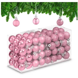 relaxdays Weihnachtsbaumkugel Weihnachtskugeln im 96er Set (96 St), Ro... günstig