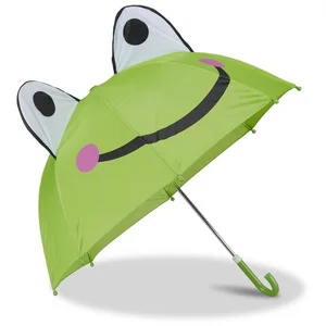 relaxdays Kinderwagenschirm Kinderregenschirm mit 3D Motiv, Frosch günstig