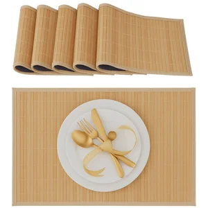 relaxdays Platzset Tischset 6er Set Bambus, (6-St., 6er Set), natur günstig