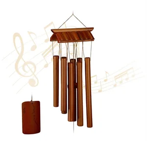 relaxdays Windspiel Bambus Windspiel "Tempel" (1 St) günstig
