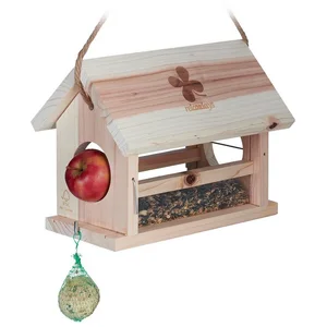 relaxdays Vogelhaus Vogelfutterhaus aus Naturholz günstig