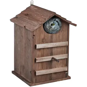 Relaxdays Eulen-Nistkasten, Vogelhaus günstig