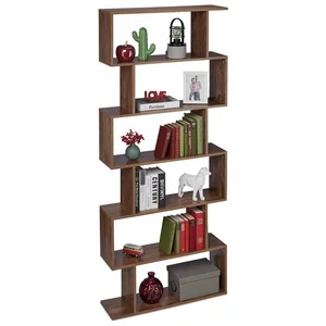 relaxdays Bücherregal Hohes Bücherregal braun, 1-tlg. günstig