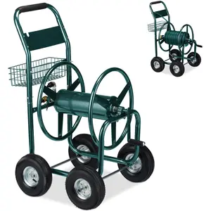 Relaxdays, Gartenschlauch Aufbewahrung, Schlauchwagen (90 m) günstig