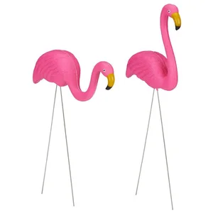 relaxdays Gartenfigur Flamingo Figur 2er Set, (2 St) günstig